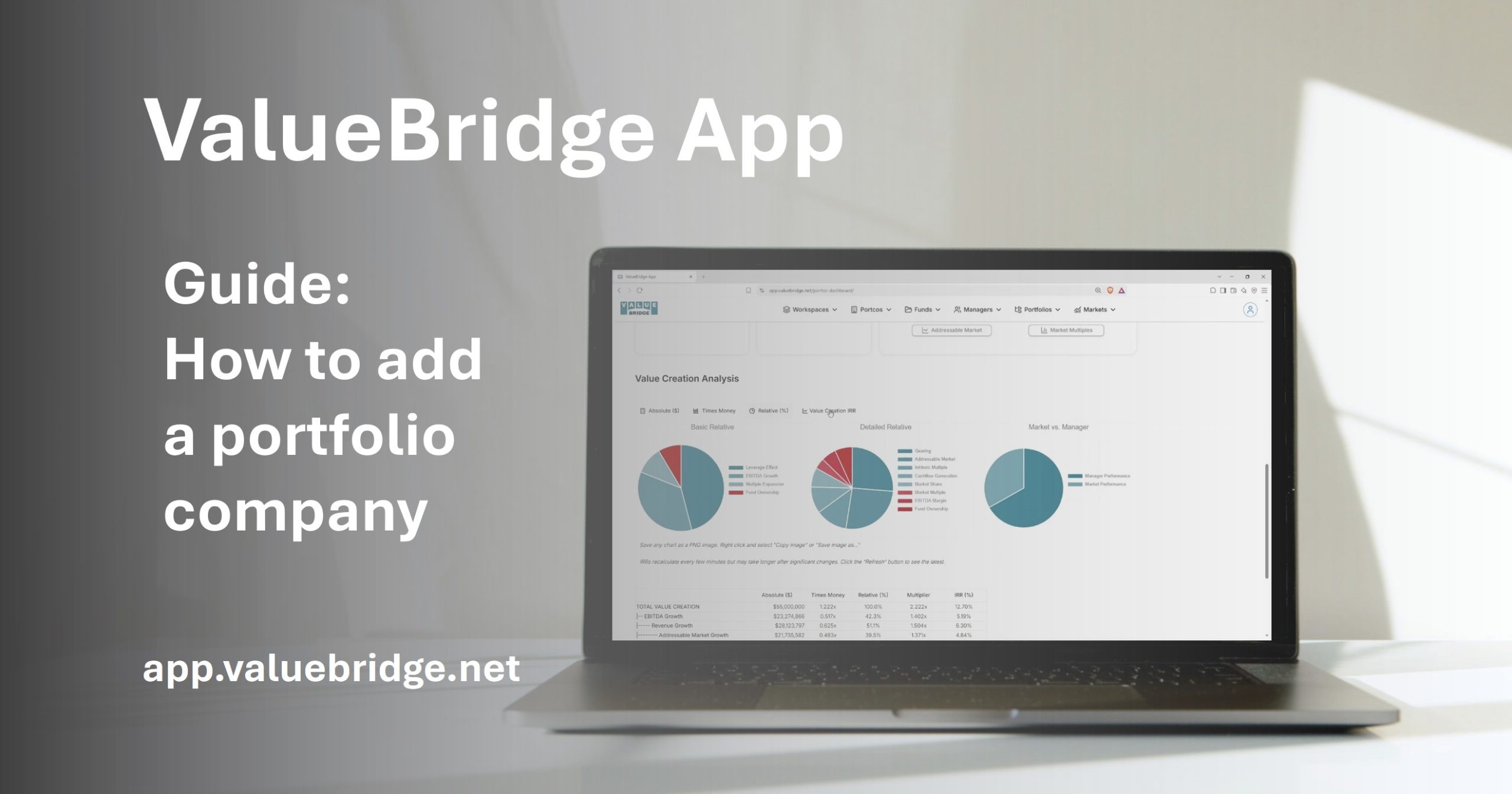 Add a Portfolio Company | ValueBridge App