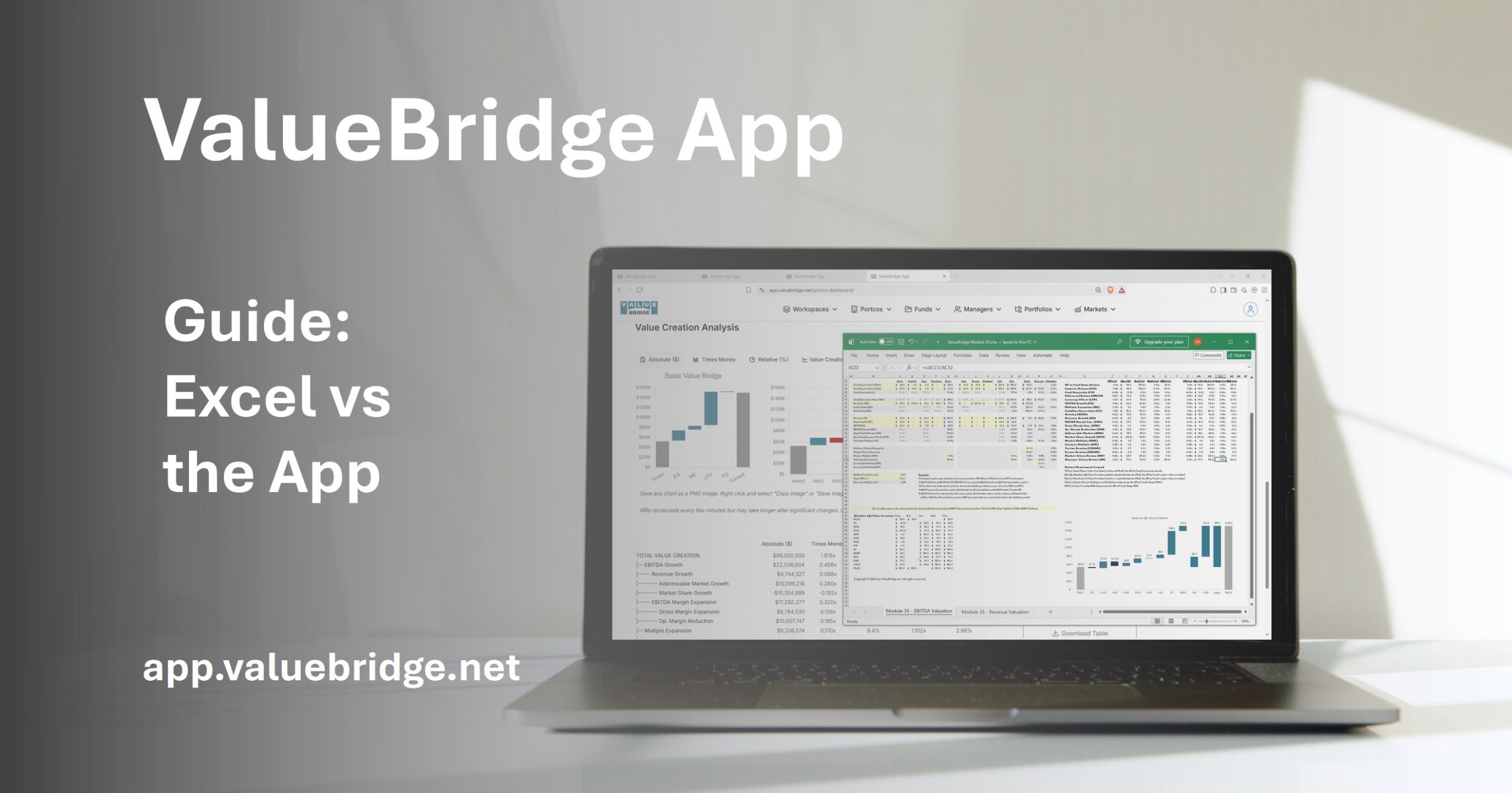 Excel vs the App | ValueBridge App